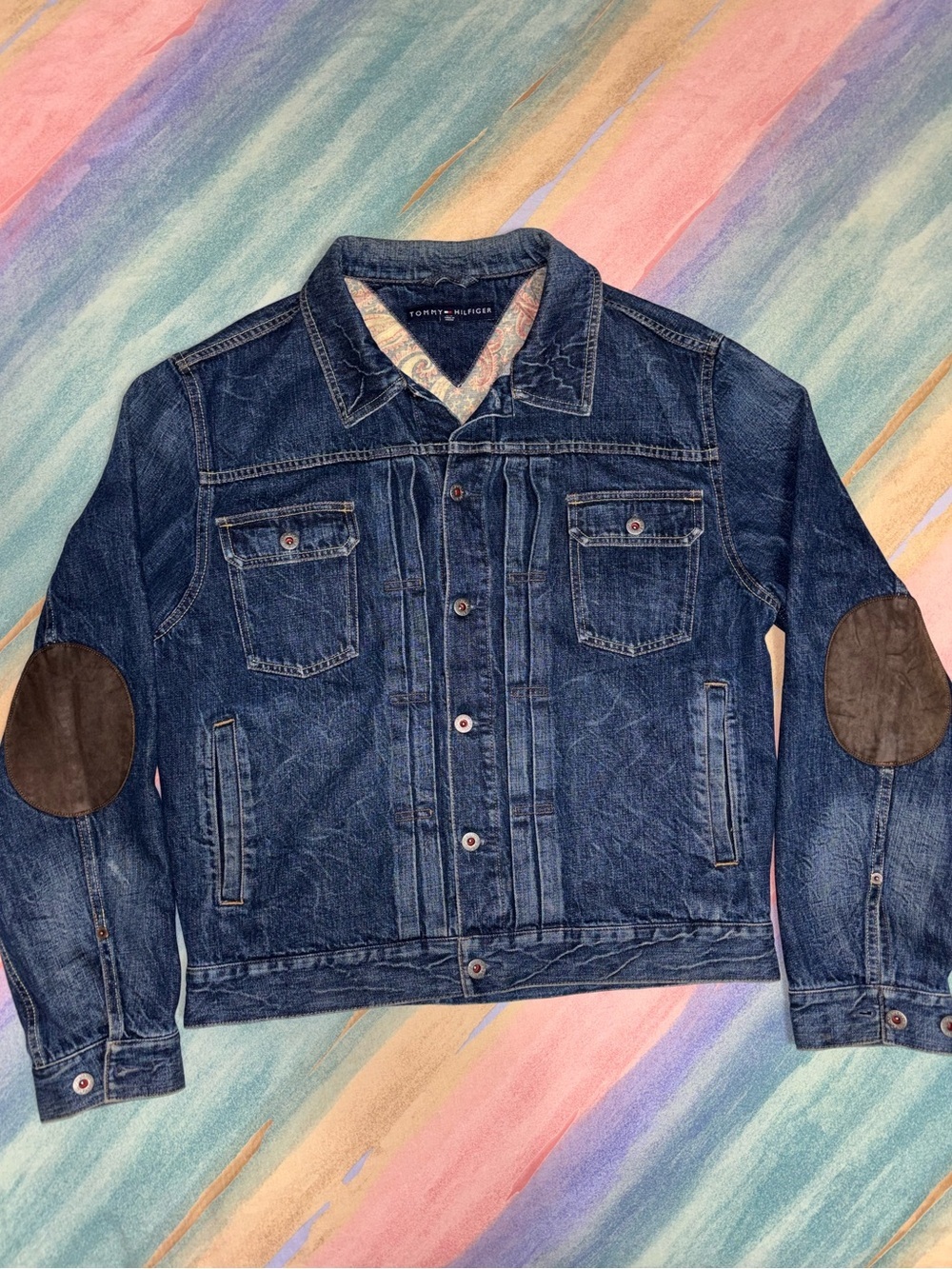 Vintage Tommy Hilfiger Trucker Denim Jacket size L